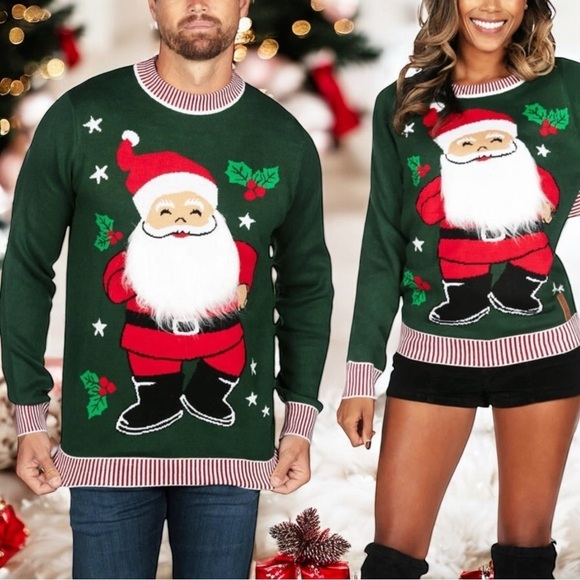 NEW Tipsy Elves It’s Flipping Ugly Christmas Sweater Three Dimensional Size XXL - Picture 1 of 9